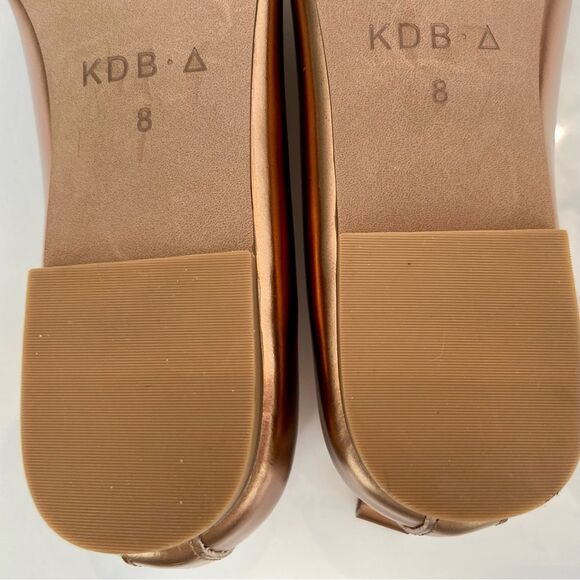 Kelsi Dagger Ballet Flats bronze Frankie Square Toe Size 8 - Picture 9 of 10
